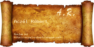 Aczél Róbert névjegykártya