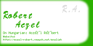 robert aczel business card